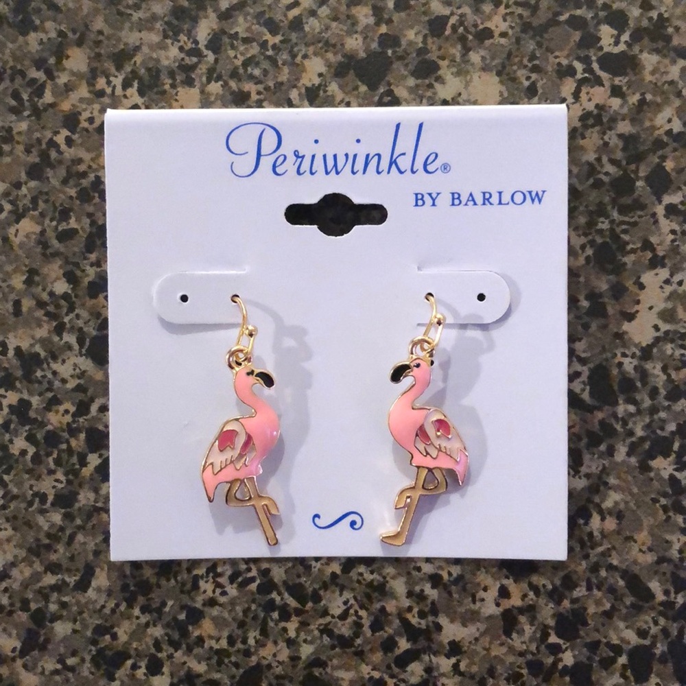 Flamingo Earrings | Gold Inlay